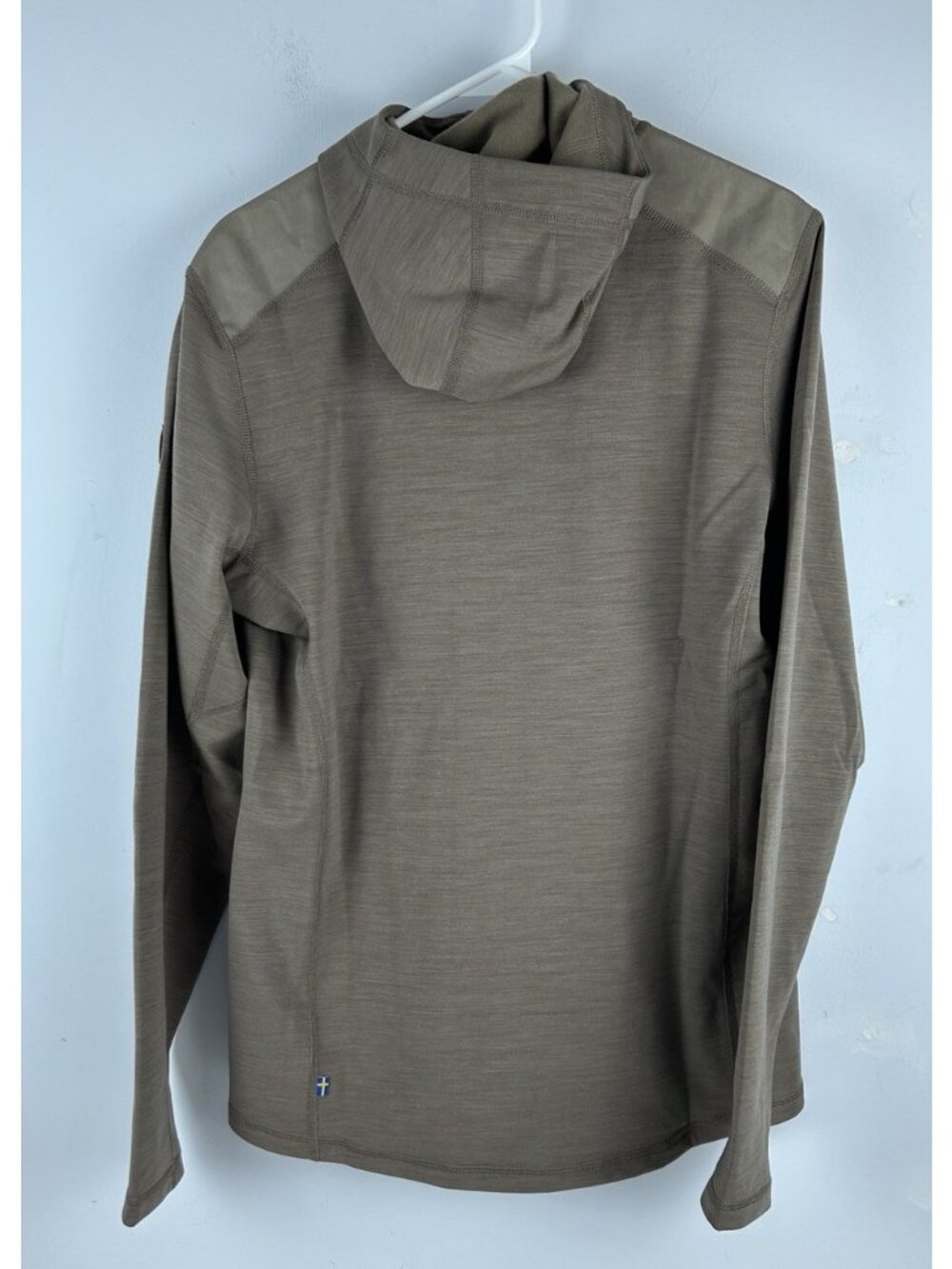 FJallraven Men Sz S Keb Fleece Hoodie Suede Brown Water Wind Resistant NWT $210 - Picture 6 of 10